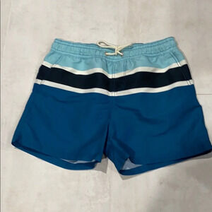 Atalaye Bain de Biarritz Men’s Royal Blue Stripe Swim Trunks Board Shorts Sz M